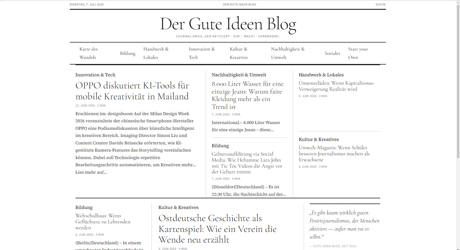 guteideenblog.org Screenshot